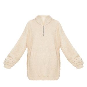 Cream Teddy Bear Quarter Zip
